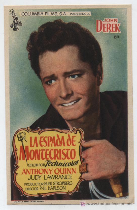 Cine: La Espada de Montecristo. Sencillo de Columbia. - Foto 1