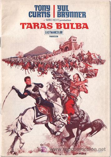 Cine: TARAS BULBA PROGRAMA DOBLE LIBRITO DANES TONY CURTIS YUL BRYNNER - Foto 1