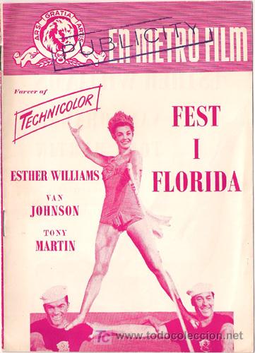 Cine: EASY TO LOVE PROGRAMA DOBLE LIBRITO DANES ESTHER WILLIAMS VAN JOHNSON CARROLL BAKER - Foto 1
