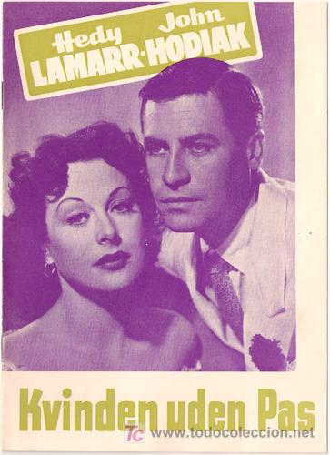 Cine: A LADY WITHOUT PASSPORT PROGRAMA LIBRITO DANES HEDY LAMARR JOHN HODIAK - Foto 1