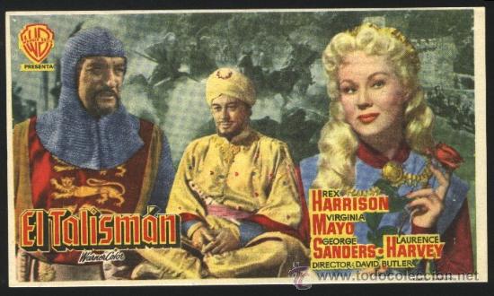  Flyers Publicitaires de films Anciens: Q-06410- EL TALISMAN (King Richard and the Crusaders) (TEATRO REGIO - YECLA) Rex Harrison