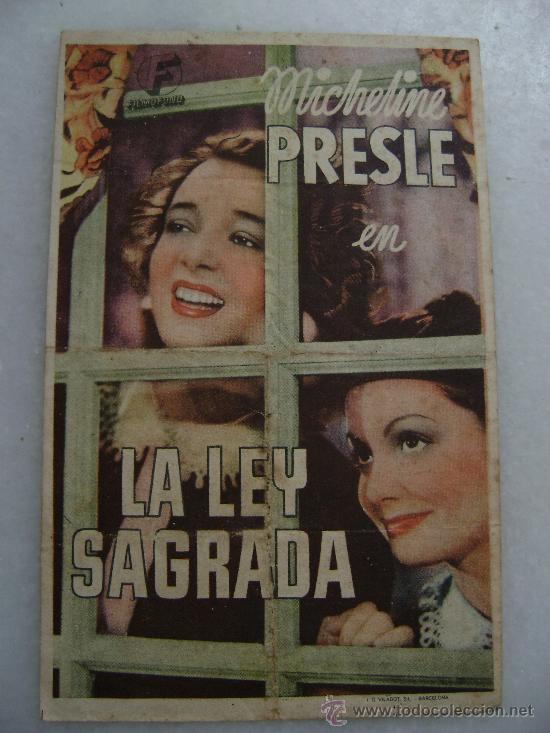 Cinema: LA LEY SAGRADA,F-765