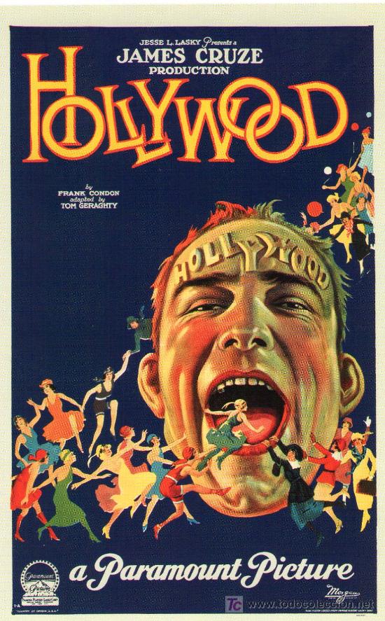 Flyers Publicitaires de Films Anciens: 64-POSTAL DEL FILM: HOLLYWOOD (1923)