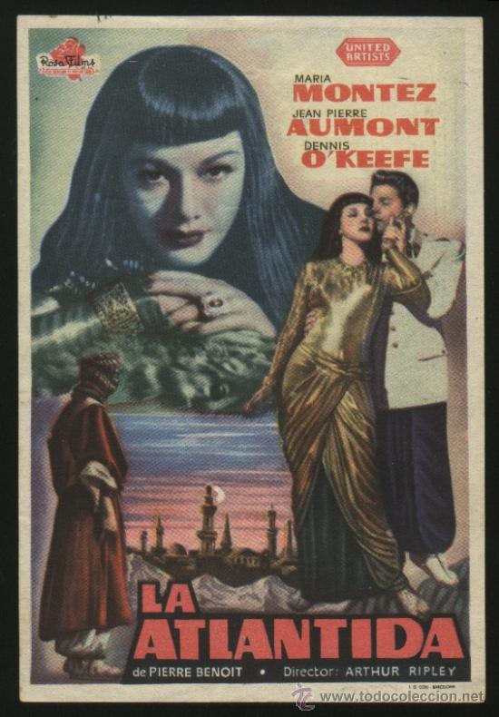  Flyers Publicitaires de films Anciens: P-4006- LA ATLANTIDA (Siren of Atlantis) Maria Montez - Jean-Pierre Aumont - Dennis O'Keefe