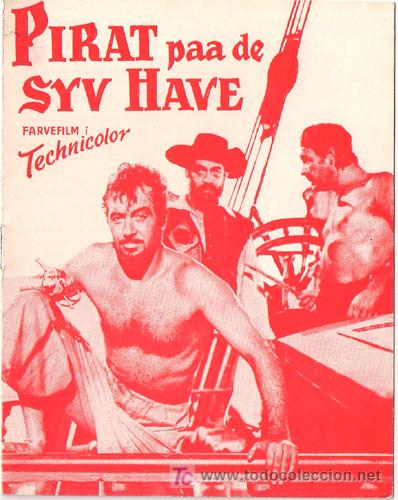 Cine: EL PIRATA DE LOS SIETE MARES PROGRAMA DOBLE LIBRITO DANES JOHN PAYNE DONNA REED - Foto 1