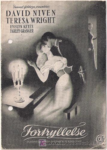 Cine: HECHIZO PROGRAMA DOBLE LIBRITO DANES DAVID NIVEN TERESA WRIGHT - Foto 1