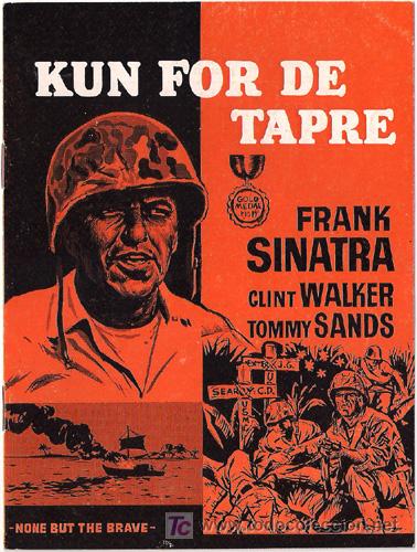 Cine: TODOS ERAN VALIENTES PROGRAMA DOBLE LIBRITO DANES FRANK SINATRA CLINT WALKER - Foto 1