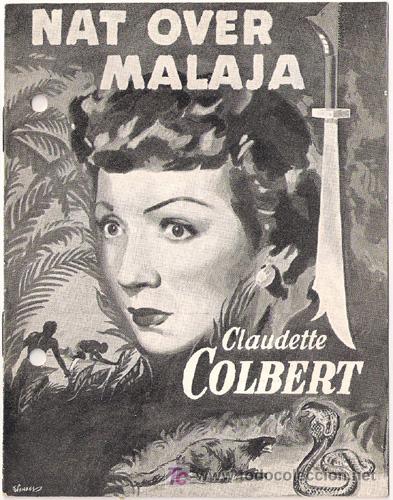 Cine: MALASIA PROGRAMA DOBLE LIBRITO DANES JACK HAWKINS CLAUDETTE COLBERT - Foto 1