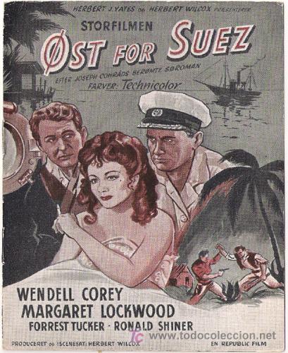 Folhetos de m&atilde;o de filmes antigos de cinema: LAUGHING ANNE PROGRAMA DOBLE LIBRITO DANES MARGARET LOCKWOOD WENDELL COREY