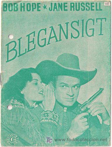 Cine: ROSTRO PALIDO PROGRAMA LIBRITO DANES BOB HOPE JANE RUSSELL - Foto 1