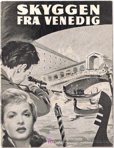 Cine: INTRIGA EN VENECIA PROGRAMA DOBLE LIBRITO DANES RICHARD TODD EVA BARTOK - Foto 1