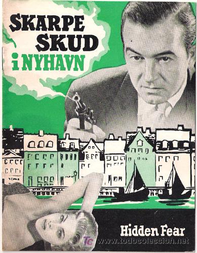 Cine: HIDDEN FEAR PROGRAMA DOBLE LIBRITO DANES JOHN PAYNE - Foto 1