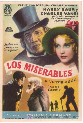 Cine: PTCC 415 LOS MISERABLES 2 PROGRAMAS SENCILLOS IRIS HARRY BAUR JORNADAS 1 Y 2 - Foto 1
