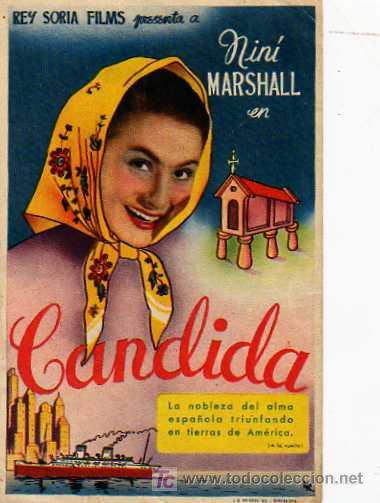 Cine: Programa de cine. Candida. Nin&iacute; Marshall. Rey soria Films. - Foto 1