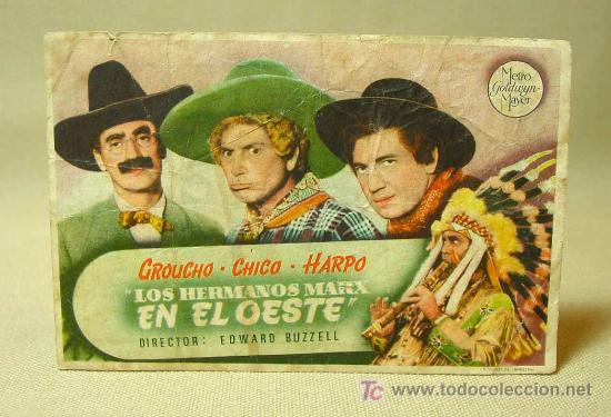 Cine: PROGRAMA DE CINE, LOS HERMANOS MARX EN EL OESTE, MGM, GROUCHO, CHICO, HARPO, EDWARD BUZZELL, 1945