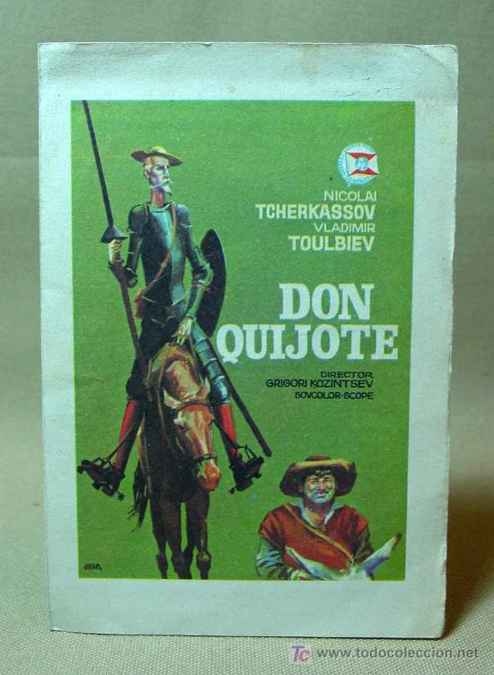 Cine: PROGRAMA DE CINE, DON QUIJOTE, RUSIA, NICCOLAI TCHERKASSOV, GROGORI KOZINTSEV, SOVCOLOR, SCOPE