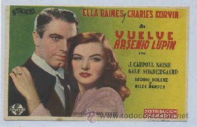 Cine: PROGRAMA DE CINE: VUELVE ARSENIO LUPIN (PC-638) - Foto 1