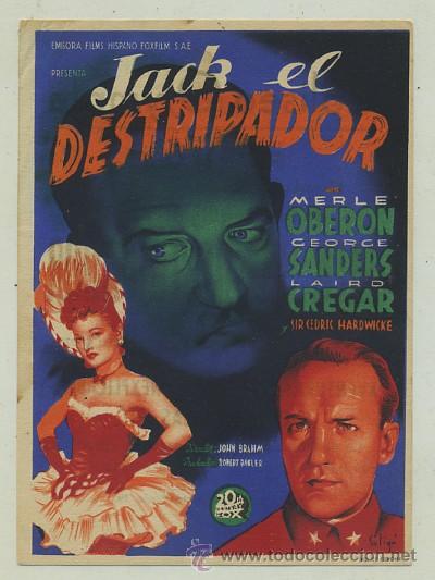 Cine: PROGRAMA DE CINE: JACK EL DESTRIPADOR PC-2066 - Foto 1
