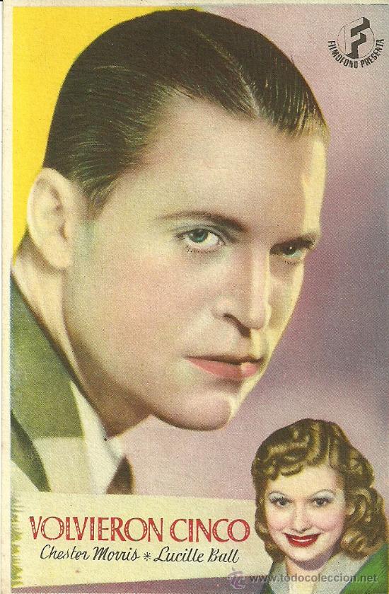 Flyers Publicitaires de Films Anciens: VOLVIERON CINCO CHESTON MORRIS LUCILLE BALL SIN PUBLICIDAD
