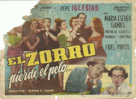 Flyers Publicitaires de Films Anciens: EL ZORRO PIERDE EL PELO PEPE IGLESIAS CON PUBLICIDAD