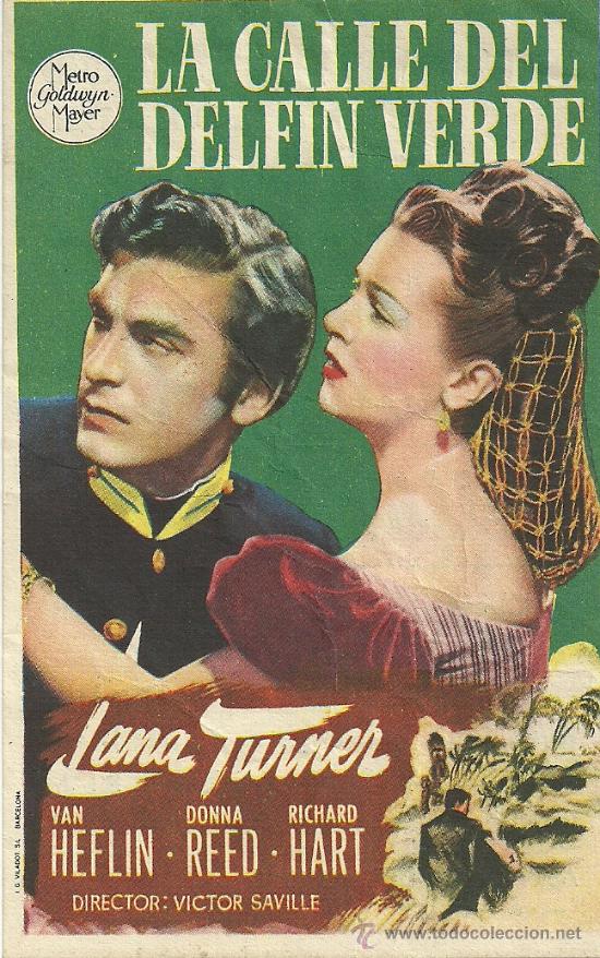 Flyers Publicitaires de Films Anciens: LA CALLE DEL DELFIN VERDE VICTOR SAVILLE CP