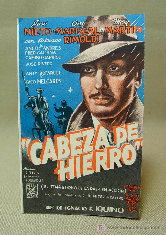 Cine: PROGRAMA DE CINE, DOBLE, CABEZA DE HIERRO, RKO, DON QUIJOTE, SIN PUBLICIDAD, JOSE NIETO,ANA MARISCAL