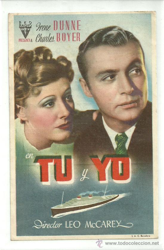 Flyers Publicitaires de Films Anciens: TU Y YO LEO MCCAREY CP
