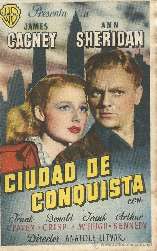 Flyers Publicitaires de Films Anciens: CIUDAD DE CONQUISTA ANATOLE LITVAK CP