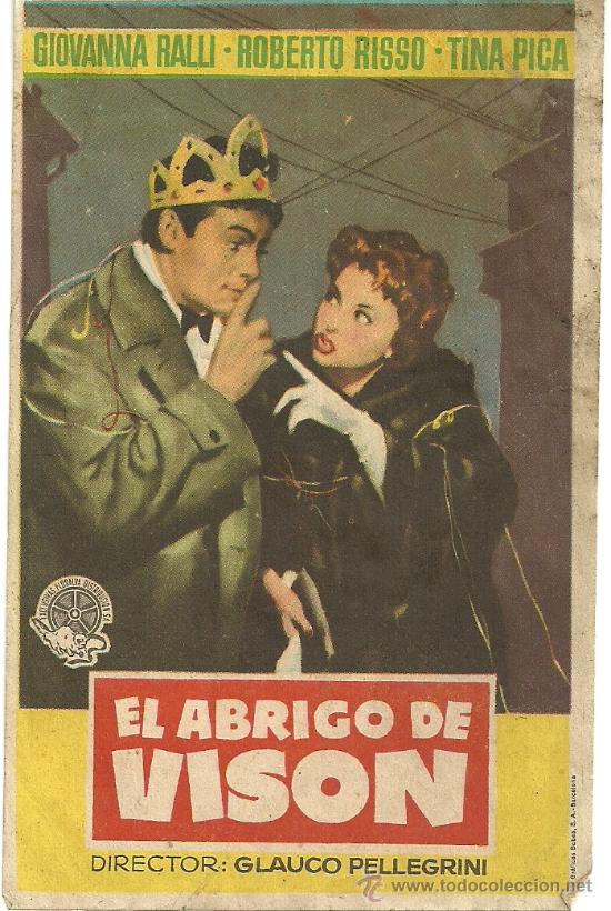 Flyers Publicitaires de Films Anciens: EL ABRIGO DE VISON SP