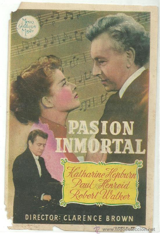 Flyers Publicitaires de Films Anciens: PASION INMORTAL CLARENCE BROWN CP