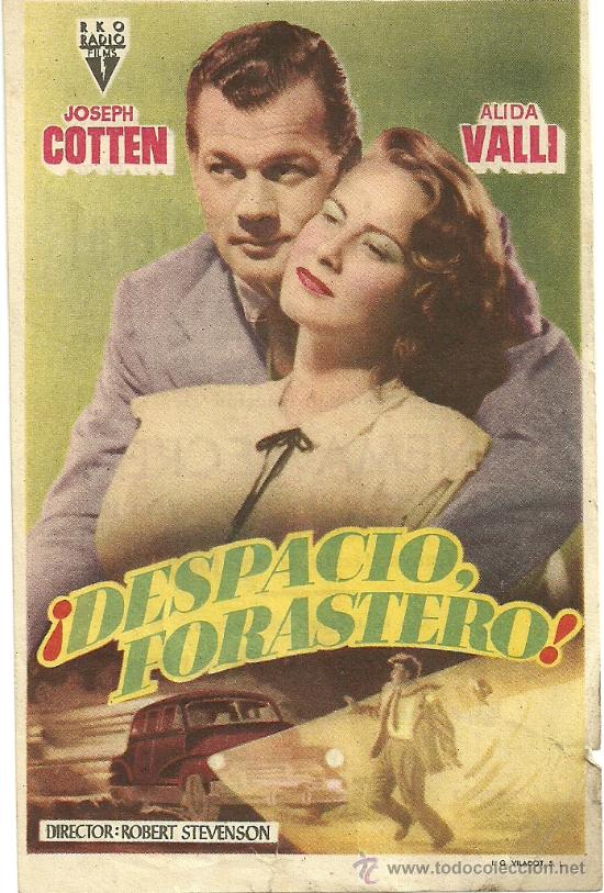 Cine: DESPACIO FORASTERO ROBERT STEVENSON CP - Foto 1