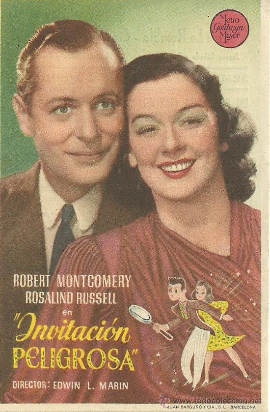 Flyers Publicitaires de Films Anciens: INVITACION PELIGROSA EDWIN L MARIN CP