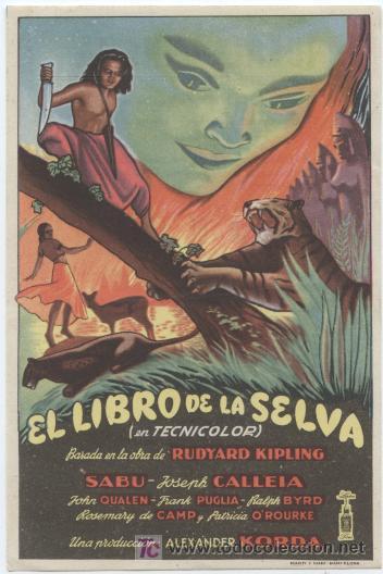 Cine: EL LIBRO DE LA SELVA. SABU.1953