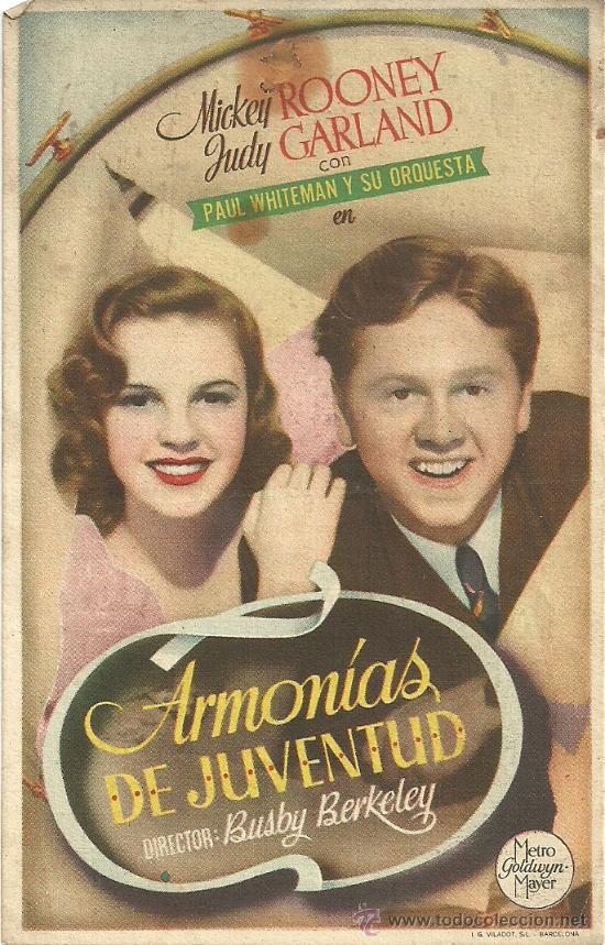 Flyers Publicitaires de Films Anciens: ARMONIAS DE JUVENTUD BUSBY BERKELEY CP