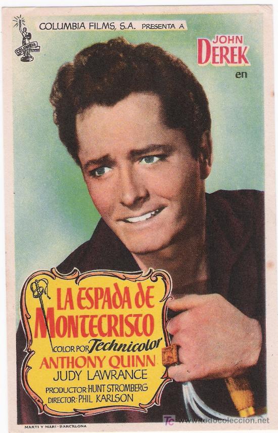 Cine: La Espada de Montecristo. Sencillo de Columbia. - Foto 1