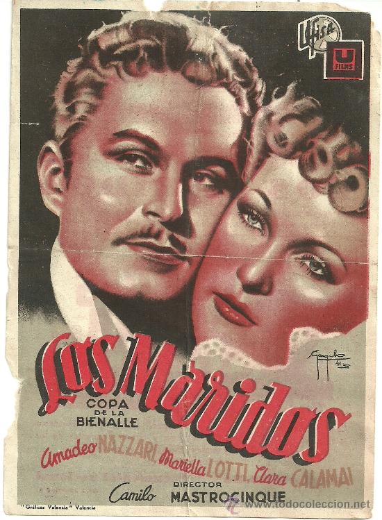 Flyers Publicitaires de Films Anciens: LOS MARIDOS CAMILO MASTROCINQUE CP