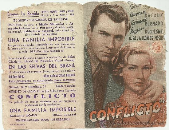 Flyers Publicitaires de Films Anciens: CONFLICTO CP DOBLE