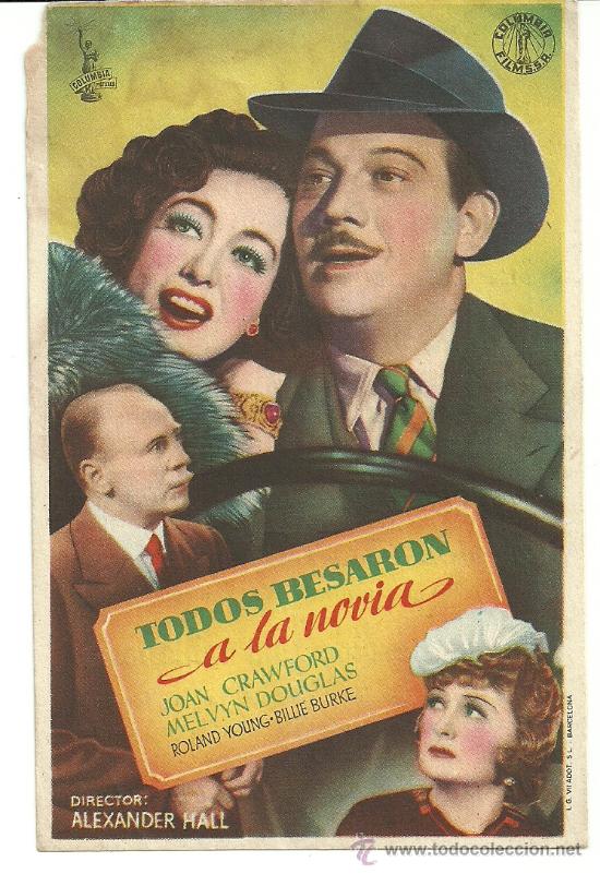 Flyers Publicitaires de Films Anciens: TODOS BESARON A LA NOVIA ALEXANDER  HALL CP