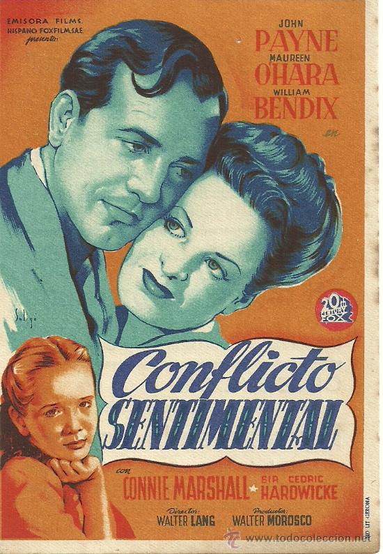 Cine: CONFLICTO SENTIMENTAL WALTER LANG CP - Foto 1