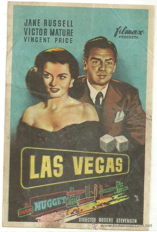 Flyers Publicitaires de Films Anciens: LAS VEGAS ROBERT STEVENSON CP