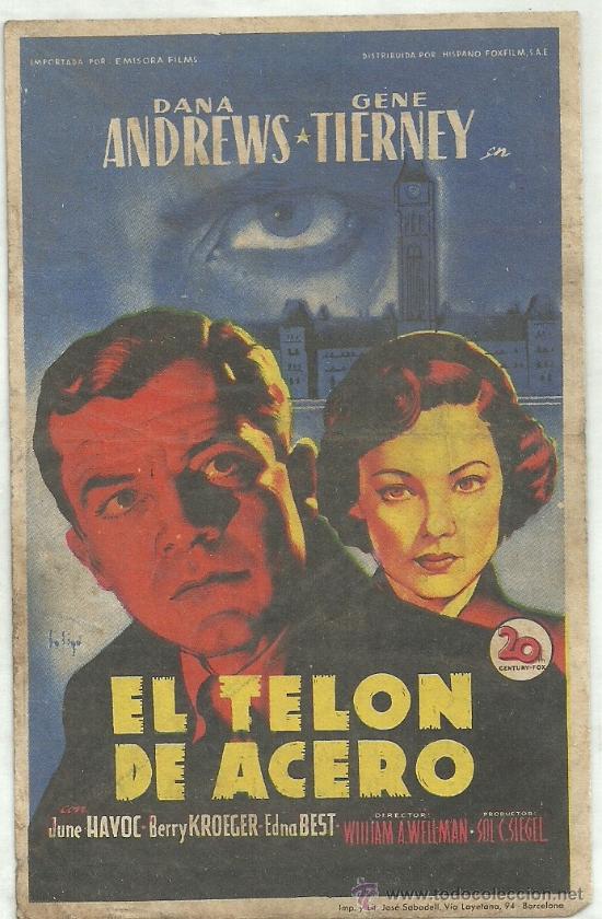 Flyers Publicitaires de Films Anciens: EL TELON DE ACERO CP