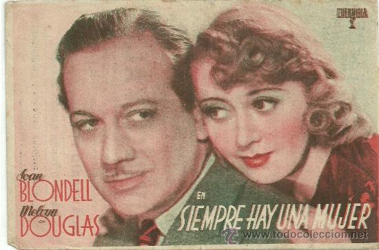Flyers Publicitaires de Films Anciens: SIEMPRE HAY UNA MUJER CP