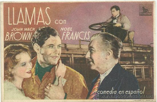 Flyers Publicitaires de Films Anciens: LLAMAS CON NOEL FRANCIS JOHN MACK BROWN COMEDIA ESPA&Ntilde;OL CP