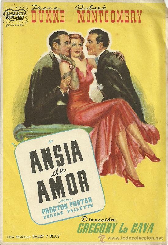 Flyers Publicitaires de Films Anciens: ANSIA DE AMOR GREGORY LA GAVA SP