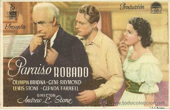 Cine: PARAISO ROBADO ANDREW L STONE SP - Foto 1