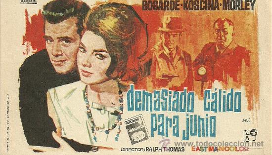 Foglietti di film di film antichi di cinema: DEMASIADO CALIDO PARA JUNIO RALPH THOMAS SP