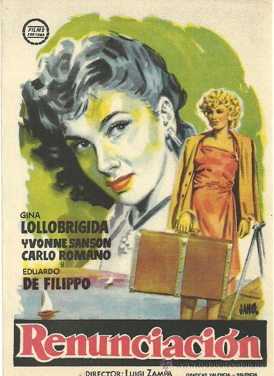 Flyers Publicitaires de Films Anciens: RENUNCIANCION LUIGI ZAMPA SP