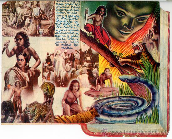 Flyers Publicitaires de Films Anciens: EL LIBRO DE LA SELVA 1942 (FOLLETO DE MANO ORIGINAL DOBLE) SABU