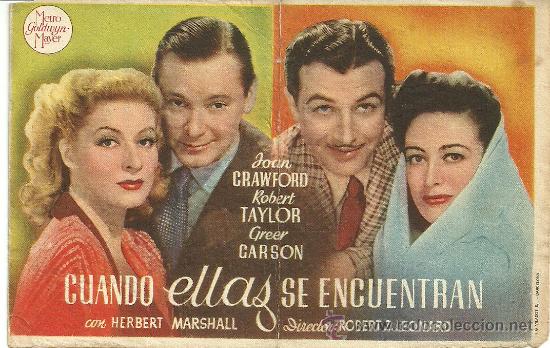Foglietti di film di film antichi di cinema: CUANDO ELLAS SE ENCUENTRAN  CP
