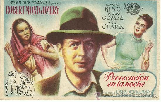 Foglietti di film di film antichi di cinema: PERSECUCION EN LA NOCHE SP